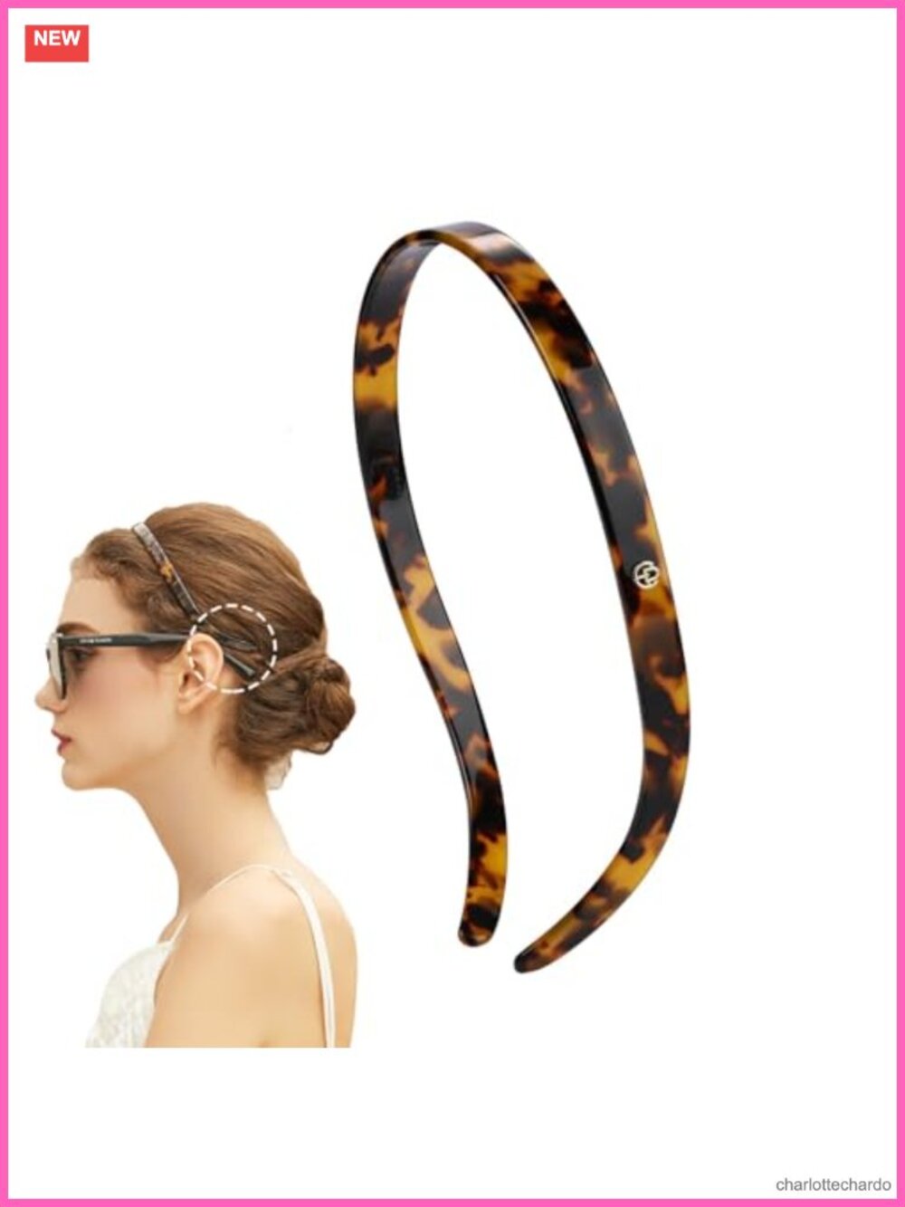 Acetate Resin Headband for Glasses, Non Slip Thin Hairband, Comfortable